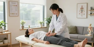 Osteopath burlington providing gentle treatment in a serene clinic.